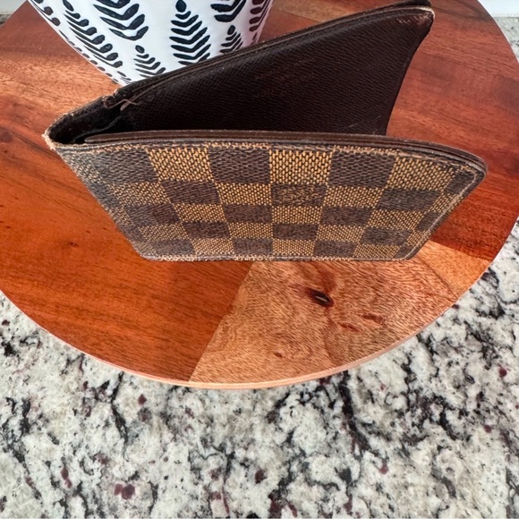 Louis Vuitton Damien Ebene Bi-Fold Brown Checkered Wallet with COA - Picture 3 of 7